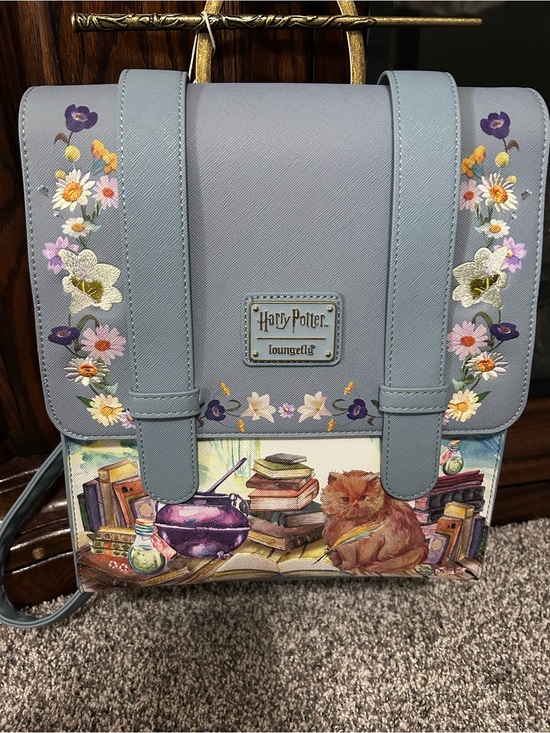 Loungefly Handbags - Loungefly Harry Potter Blue Floral Spellbook Backpack